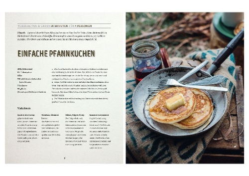 Buchcover und Innenansicht für das Buch: The ultimate Camping Cookbook