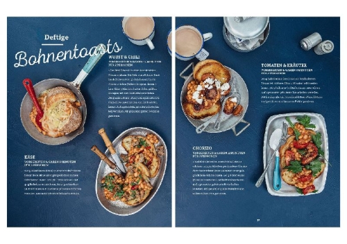 Buchcover und Innenansicht für das Buch: The ultimate Camping Cookbook