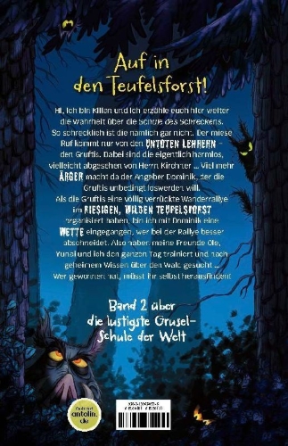 Buchcover und Innenansicht für das Buch: Schule des Schreckens: Wandertag im Teufelsforst