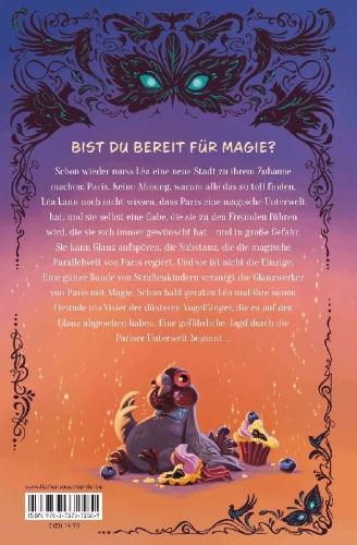 Buchcover und Innenansicht für das Buch: Birds of Paris - Das magische Pendel