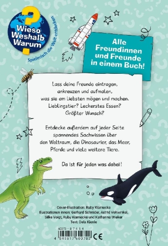Buchcover und Innenansicht für das Buch: Wieso? Weshalb? Warum? Meine Schulfreunde