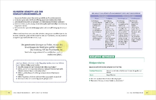 Buchcover und Innenansicht für das Buch: Kreativ anleiten in der Kita