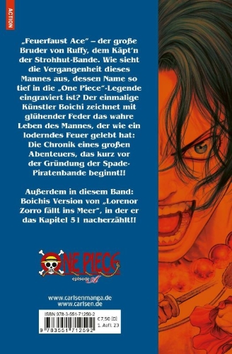 Buchcover und Innenansicht für das Buch: One Piece episode A