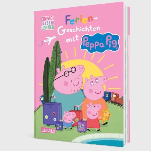 Buchcover und Innenansicht für das Buch: Peppa Wutz: Ferien-Geschichten mit Peppa Pig