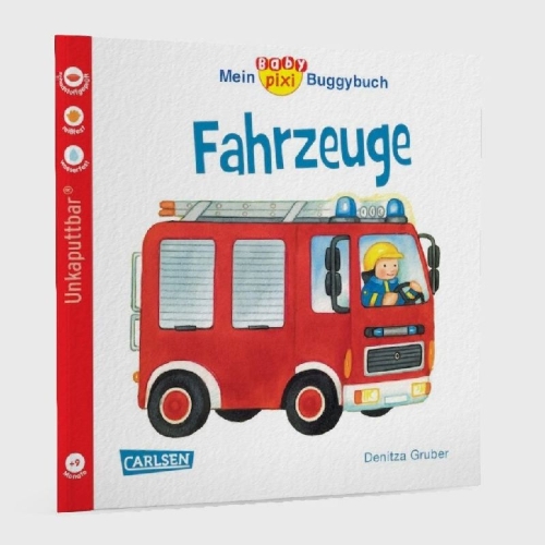 Buchcover und Innenansicht für das Buch: Baby Pixi 43: Mein Baby-Pixi Buggybuch: Fahrzeuge