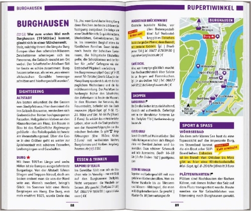 Buchcover und Innenansicht für das Buch: MARCO POLO Reiseführer Chiemgau, Berchtesgadener Land