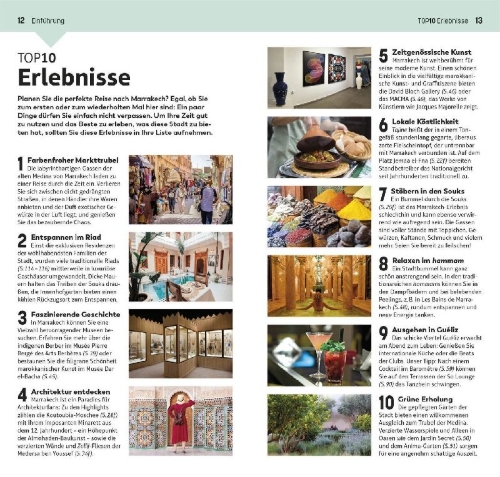Buchcover und Innenansicht für das Buch: TOP10 Reiseführer Marrakech