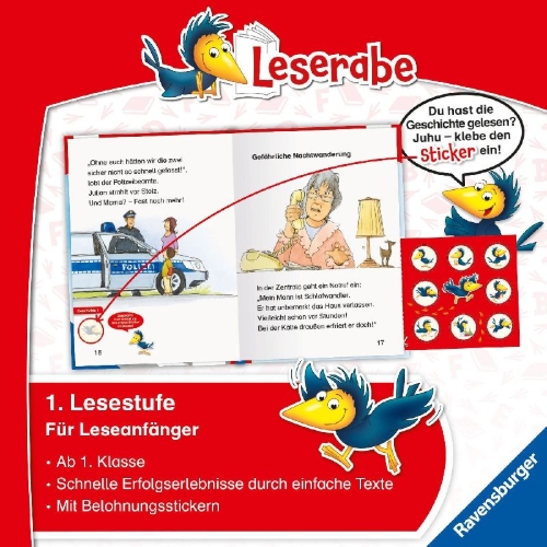Buchcover und Innenansicht für das Buch: Leserabe 1. Lesestufe - Polizeigeschichten