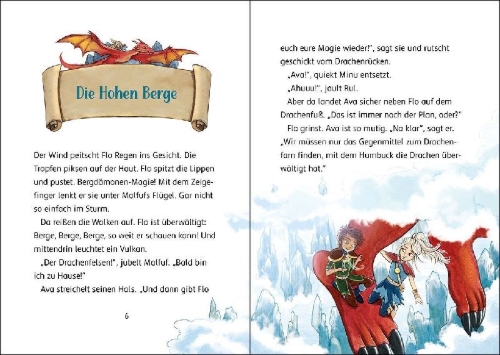 Buchcover und Innenansicht für das Buch: Der Zauberschüler (Band 6) - Feuer über dem Drachenfelsen