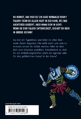 Buchcover und Innenansicht für das Buch: 1000 Gefahren im alten Rom
