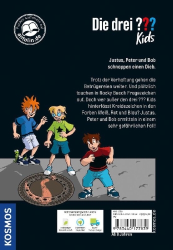 Buchcover und Innenansicht für das Buch: Die drei ??? Kids, 97, Die Fragezeichen-Falle