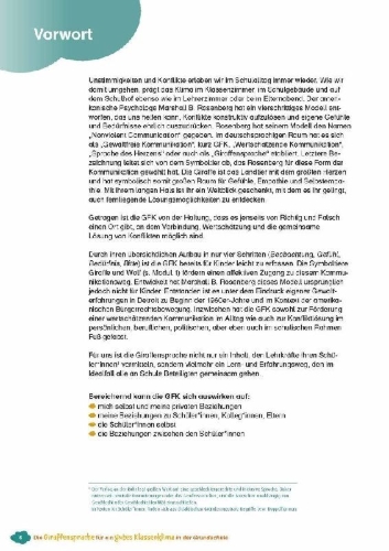 Buchcover und Innenansicht für das Buch: Die Giraffensprache für ein gutes Klassenklima¿ in der Grundschule