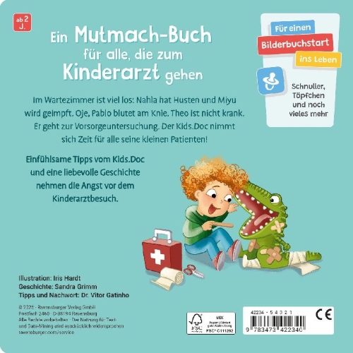 Buchcover und Innenansicht für das Buch: Willkommen beim Kinderarzt
