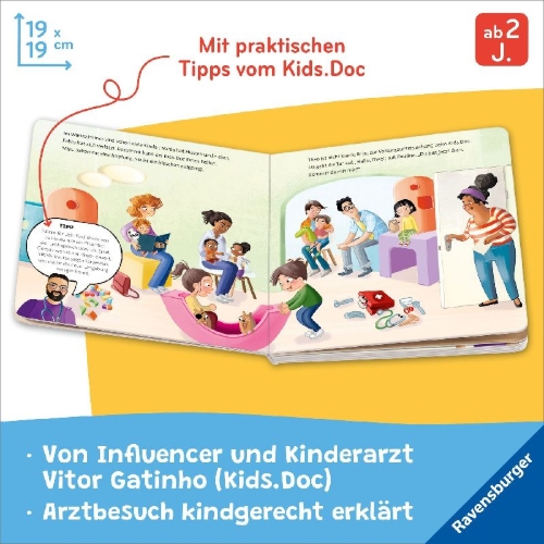 Buchcover und Innenansicht für das Buch: Willkommen beim Kinderarzt