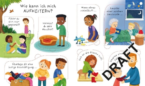 Buchcover und Innenansicht für das Buch: Warum bin ich (manchmal) traurig?