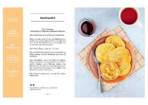 Buchcover und Innenansicht für das Buch: Plats vegan en 4 Ingrédients