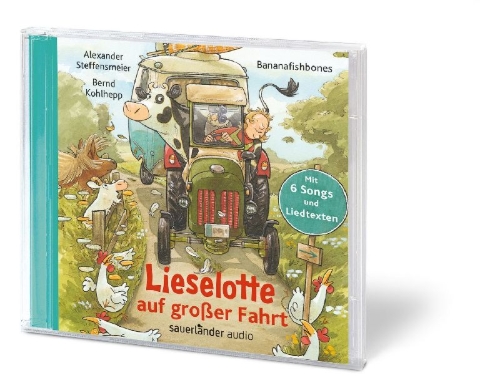 Buchcover und Innenansicht für das Buch: Lieselotte auf großer Fahrt