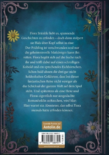Buchcover und Innenansicht für das Buch: Flora Brimble und der verlorene Frühling