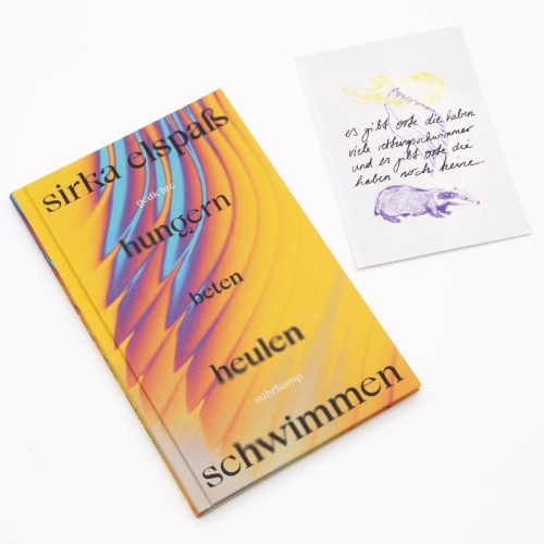 Buchcover und Innenansicht für das Buch: hungern beten heulen schwimmen