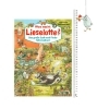 Buchcover und Innenansicht für das Buch: Was sucht Lieselotte? Das große Such-und-Finde-Wimmelbuch