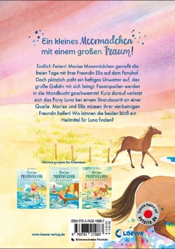 Buchcover und Innenansicht für das Buch: Marisa Meermädchen (Band 4) - Eine wundersame Ponyrettung