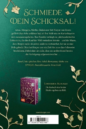 Buchcover und Innenansicht für das Buch: Jewel & Blade, Band 2 - Die Hüter von Camelot