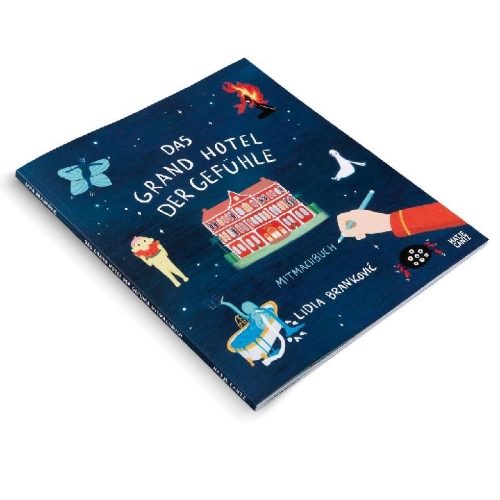 Buchcover und Innenansicht für das Buch: Das Grand Hotel der Gefühle Mitmachbuch