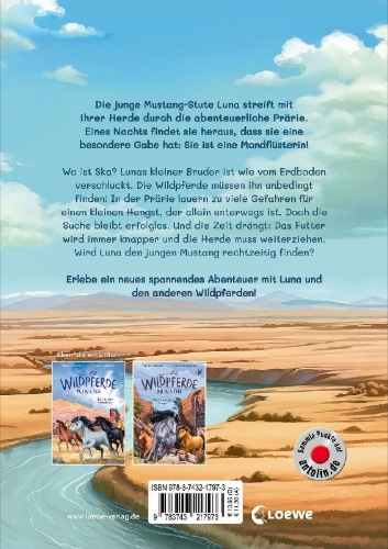 Buchcover und Innenansicht für das Buch: Wildpferde - mutig und frei (Band 4) - Der verschwundene Mustang