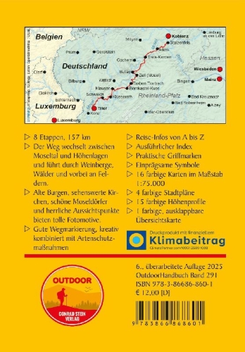 Buchcover und Innenansicht für das Buch: Mosel-Camino von Koblenz nach Trier