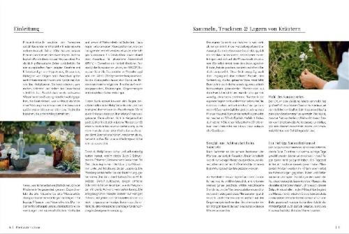 Buchcover und Innenansicht für das Buch: Die Kräutermacherei. Meine Naturapotheke.