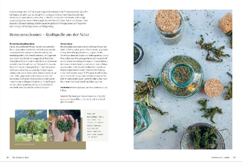 Buchcover und Innenansicht für das Buch: Die Kräutermacherei. Meine Naturapotheke.