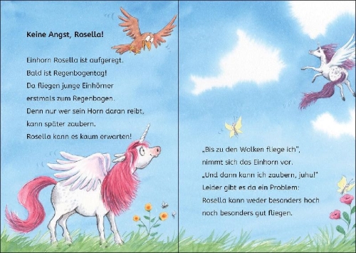 Buchcover und Innenansicht für das Buch: Die schönsten Leselöwen-Geschichten zum ersten Selberlesen - Elfen, Feen und Einhörner