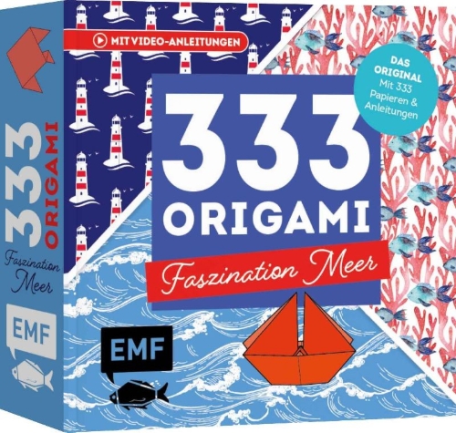 Buchcover und Innenansicht für das Buch: 333 Origami - Faszination Meer - Maritime Papiere falten