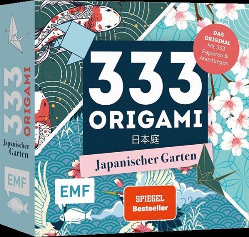Buchcover und Innenansicht für das Buch: 333 Origami - Japanischer Garten - Zauberschöne Papiere falten für Japan-Fans