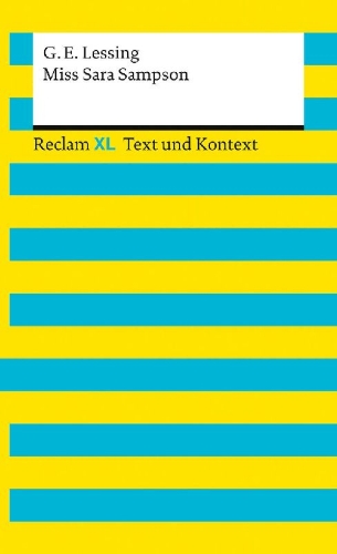 Buchcover und Innenansicht für das Buch: Miss Sara Sampson. Textausgabe mit Kommentar und Materialien