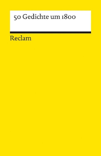 Buchcover und Innenansicht für das Buch: 50 Gedichte um 1800