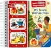 Buchcover und Innenansicht für das Buch: Mein großes Magnetbuch - Wir feiern Weihnachten: Mit 22 Magneten