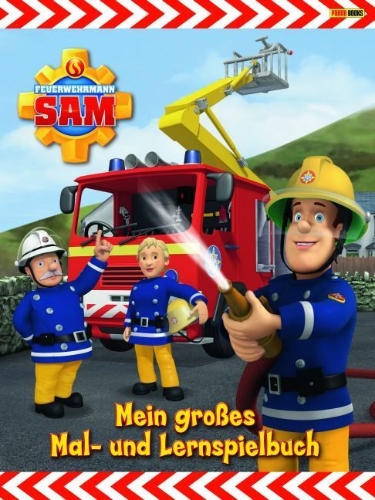 Buchcover und Innenansicht für das Buch: Feuerwehrmann Sam: Malbuch