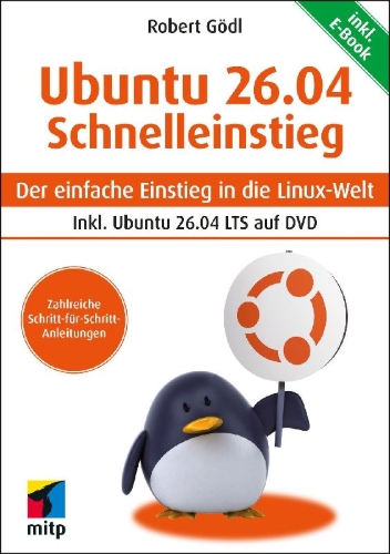 Buchcover und Innenansicht für das Buch: Ubuntu 26.04 LTS Schnelleinstieg