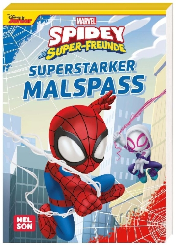 Buchcover und Innenansicht für das Buch: MARVEL Spidey und seine Super-Freunde: Superstarker Malspaß