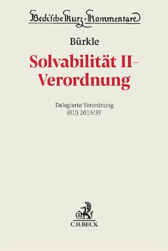Buchcover und Innenansicht für das Buch: Solvabilität II-Verordnung