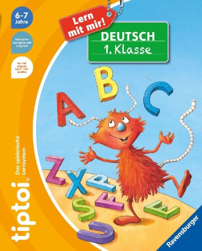 Buchcover und Innenansicht für das Buch: tiptoi® Lern mit mir! Deutsch 1. Klasse