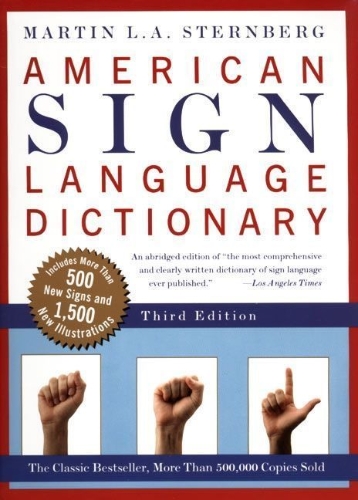 Buchcover und Innenansicht für das Buch: American Sign Language Dictionary-Flexi