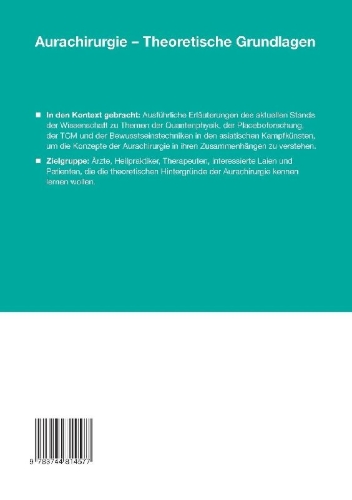 Buchcover und Innenansicht für das Buch: Einführung in die Aurachirurgie