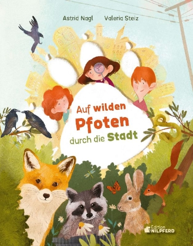 Buchcover und Innenansicht für das Buch: Auf wilden Pfoten durch die Stadt