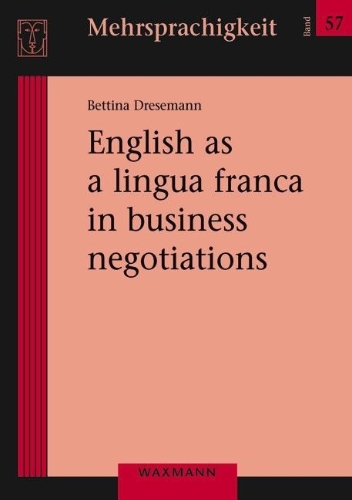 Buchcover und Innenansicht für das Buch: English as a lingua franca in business negotiations