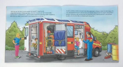 Buchcover und Innenansicht für das Buch: LESEMAUS 158: Die Rettungsfahrzeuge