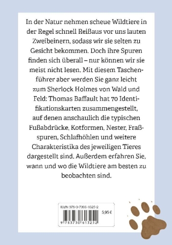 Buchcover und Innenansicht für das Buch: Le petit guide des empreintes animales