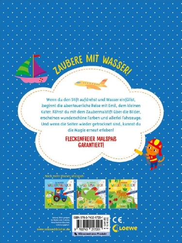 Buchcover und Innenansicht für das Buch: Mes dessins magiques - Les véhicules