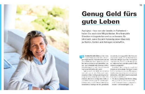 Buchcover und Innenansicht für das Buch: Finanzplaner 60+